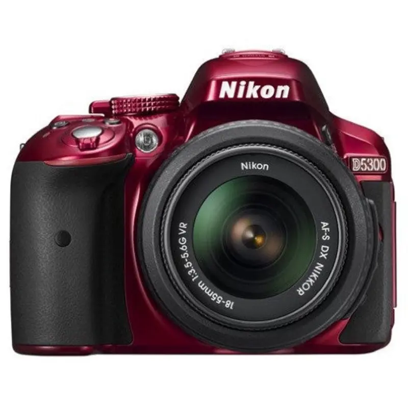 Nikon D5300 DX Digital SLR Camera w/ 18-55mm DX VR II Lens Red