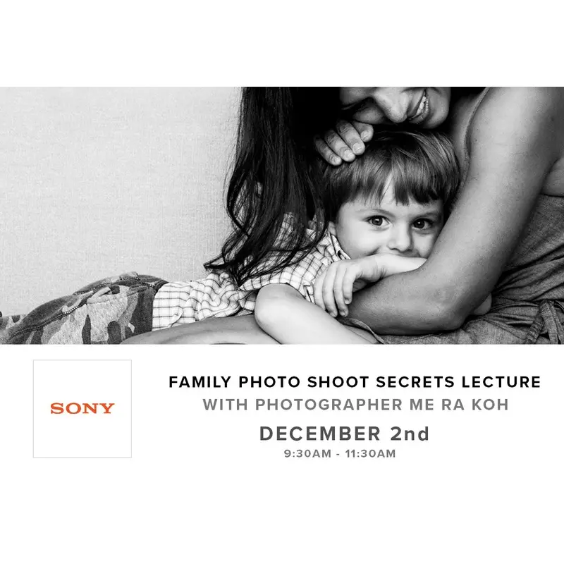 Family Photo Shoot Secrets Lecture with Me Ra Koh (December 2nd)