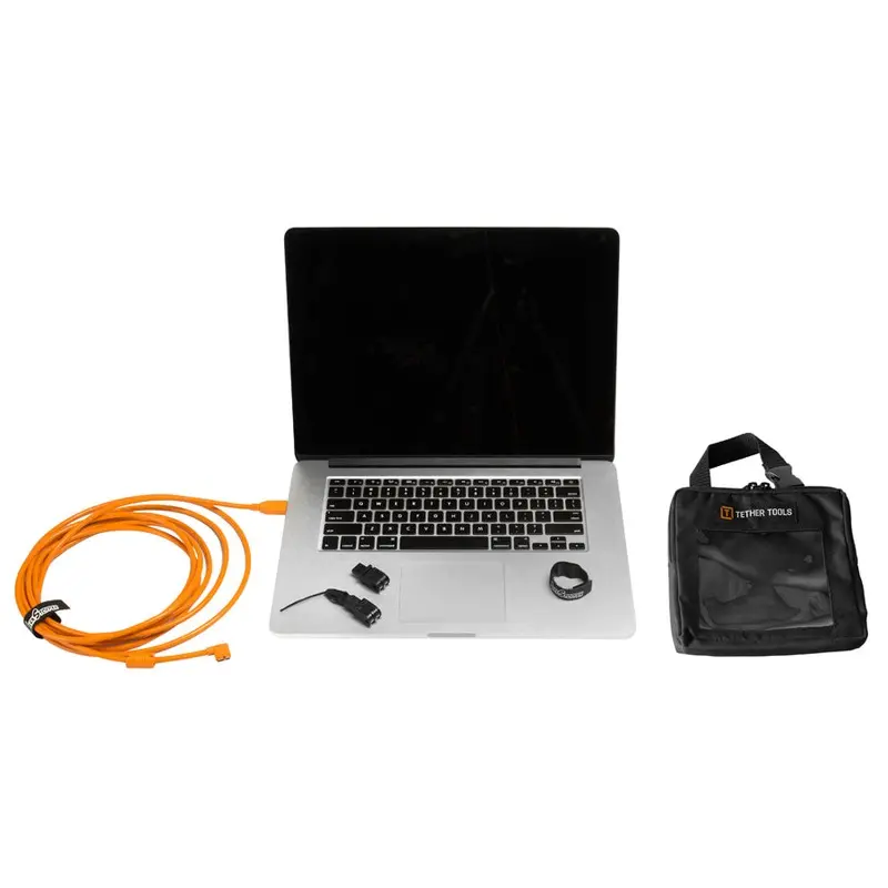 Tether Tools Starter Tethering Kit w/ USB 3.0 Micro-B Cable 15' ORG