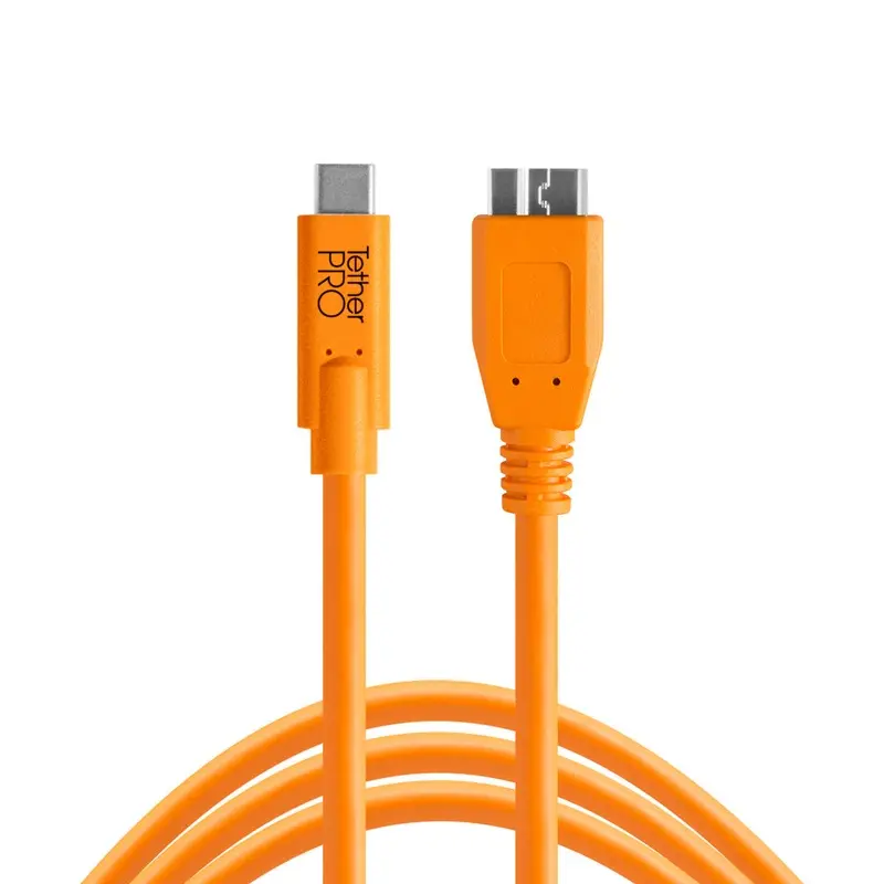 Tether Tools TetherPro USB-C to 3.0 Micro-B, 15 (4.6m) ORG