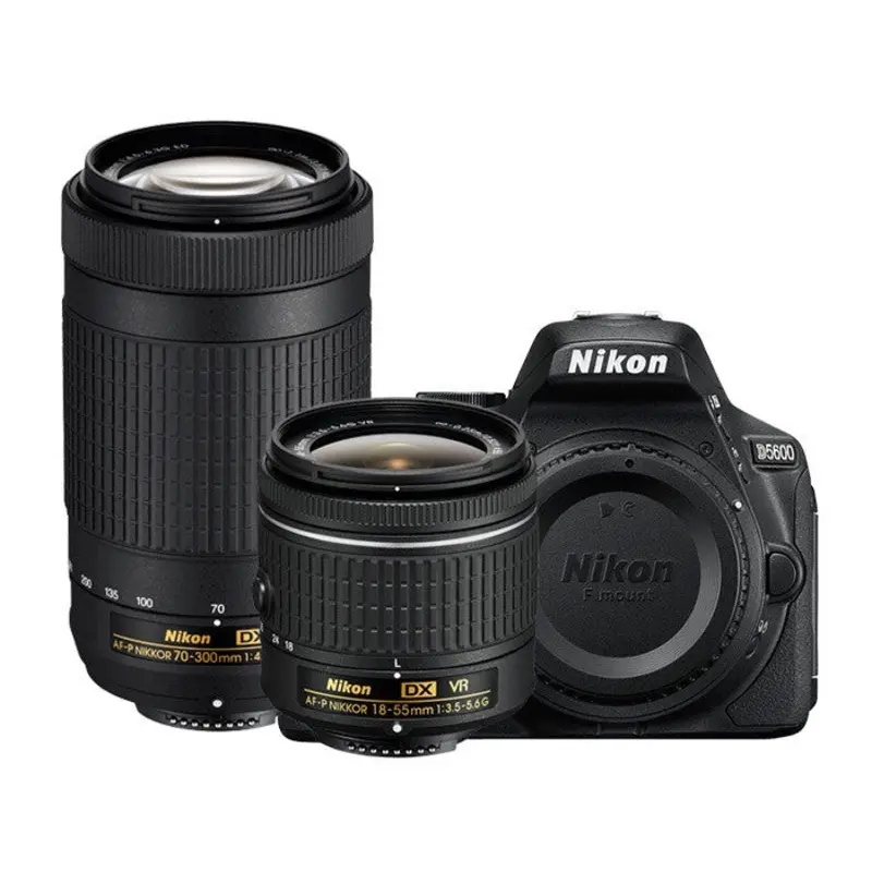 Nikon D5600 Dual Lens Camera Kit w/18-55mm VR II & 70-300mm Lens