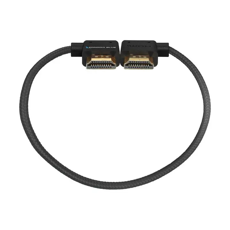 Kondor Blue 12 Right-Angle to Left-Angle Full HDMI Cable (Black)