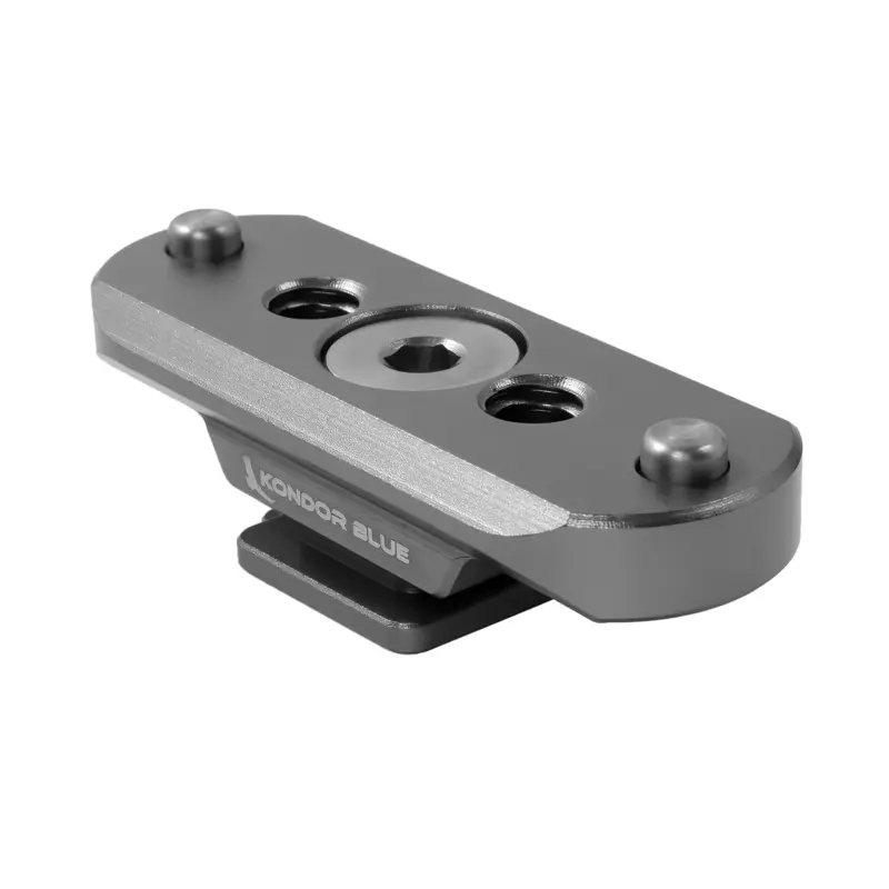 Kondor Blue Nato Rail to Hot Shoe Adapter (Space Gray)