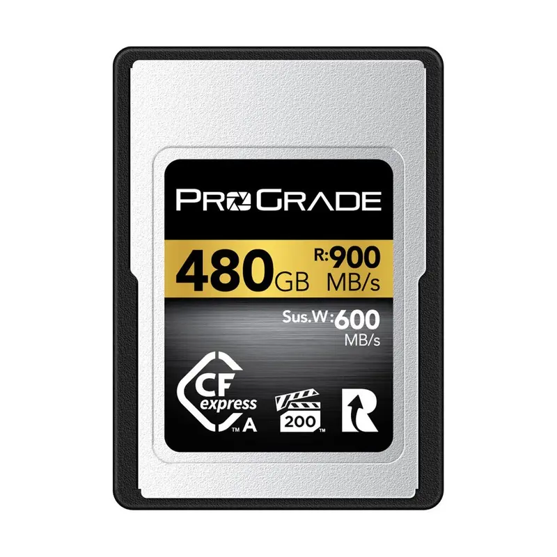 ProGrade Digital 480GB CFexpress 2.0 Type A Gold Memory Card (VPG 200)
