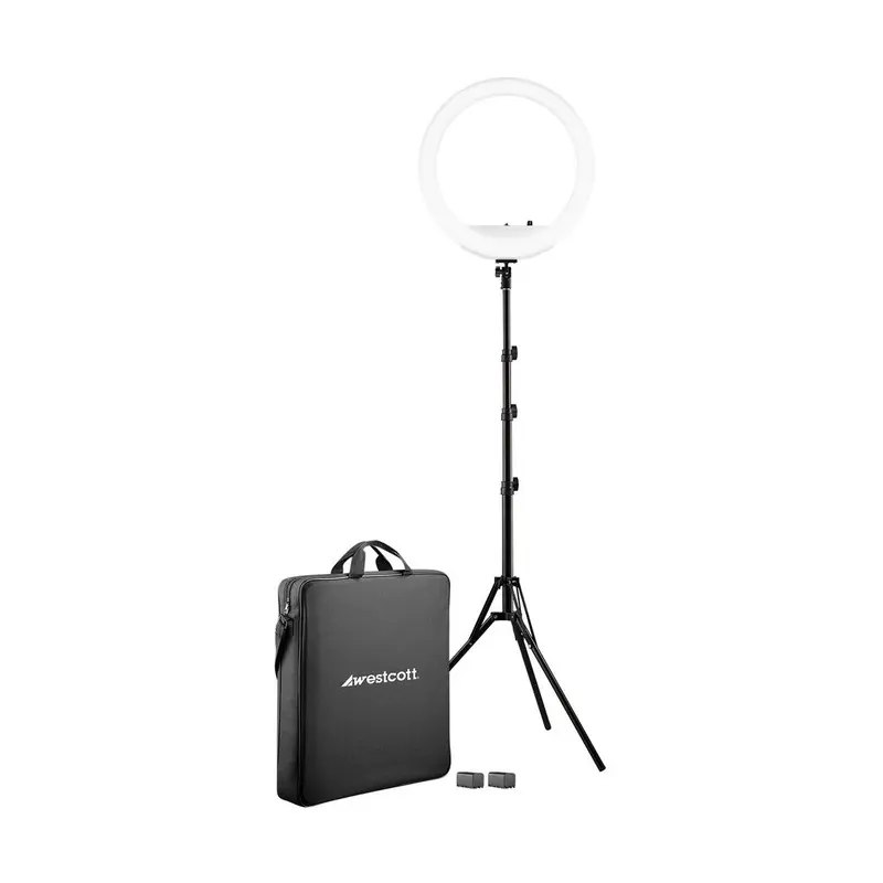 Westcott 18 Bi-Color LED Ring Light Kit with Batteries and Stand