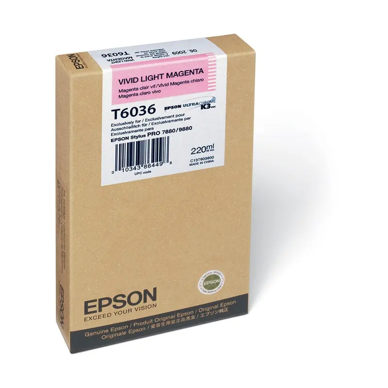 Epson T603600 7880/9880 Ink Vivid Light Magenta 220ml
