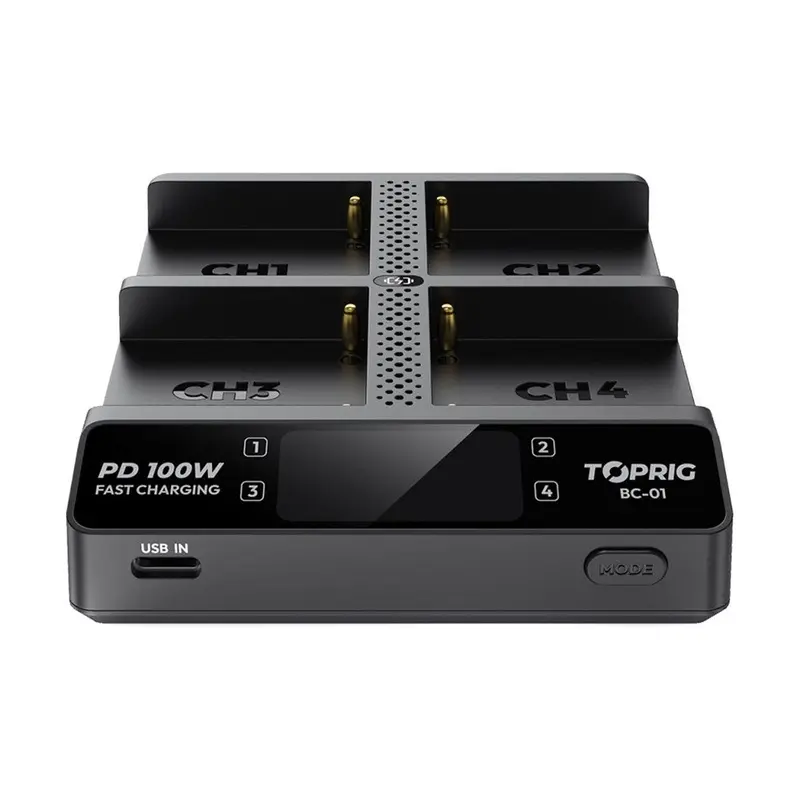 Accsoon TopRig 100W 4-Bay NP-F Fast Charger Kit