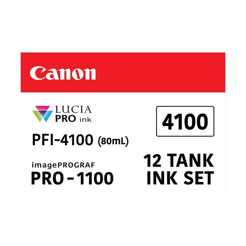 Canon PFI-4100 Pigment Ink 12 Tank Set 80mL (PRO-1100)