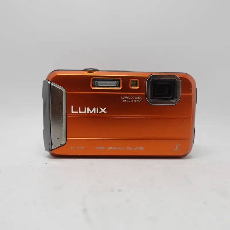 Used Panasonic Lumix DMC-TS25 Digital Point and Shoot Camera | Orange | U9