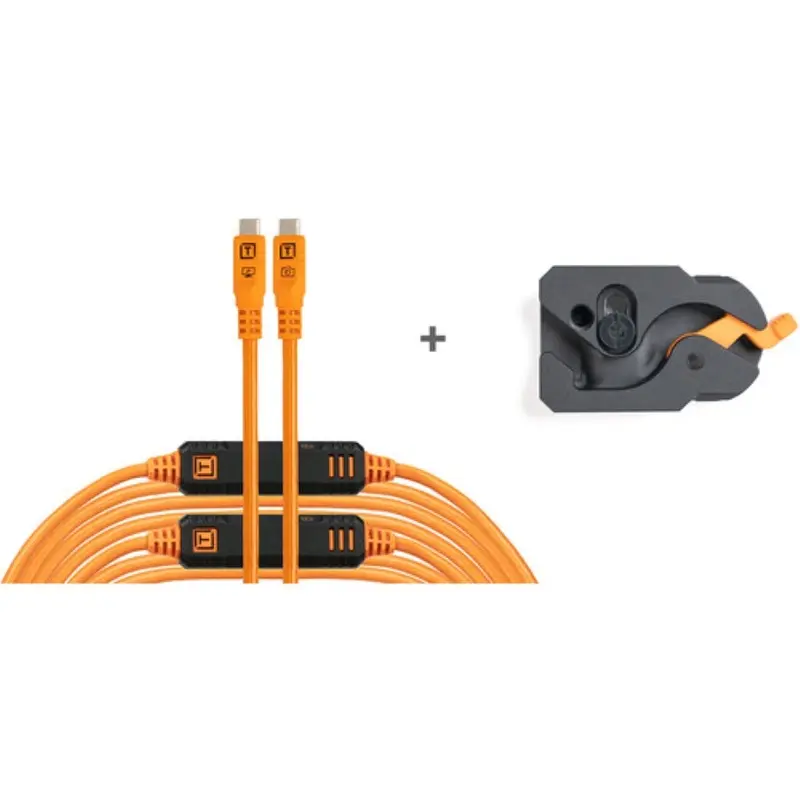 Tether Tools LeverLock & Optima Cable Kit | 31', High-Visibility Orange