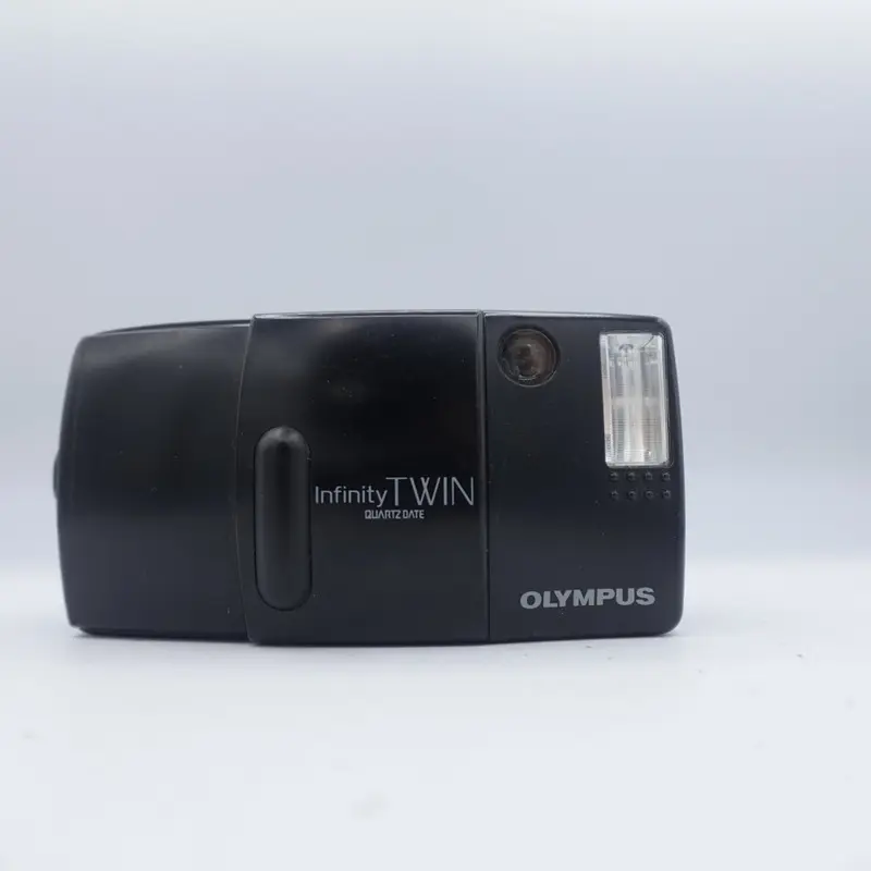 Used Olympus Infinity Twin 35mm Point and Shoot Camera | Black | U9