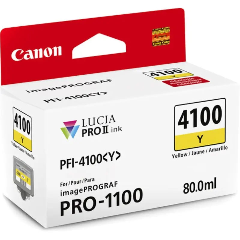 Canon PFI-4100 Yellow Pigment Ink Tank | 80mL