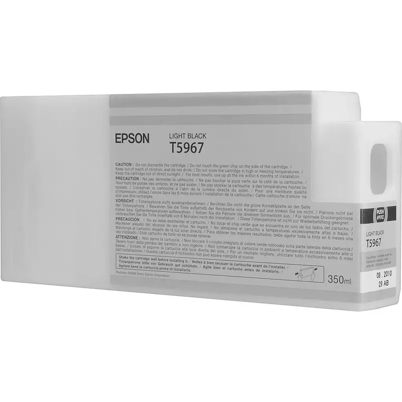 Epson T596700 Light Black UltraChrome HDR Ink Cartridge | 350 mL