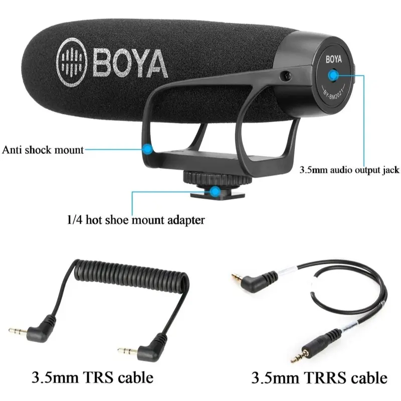 Boya BM2021 Super Cardioid Condenser Video Microphone for Smartphones and PC