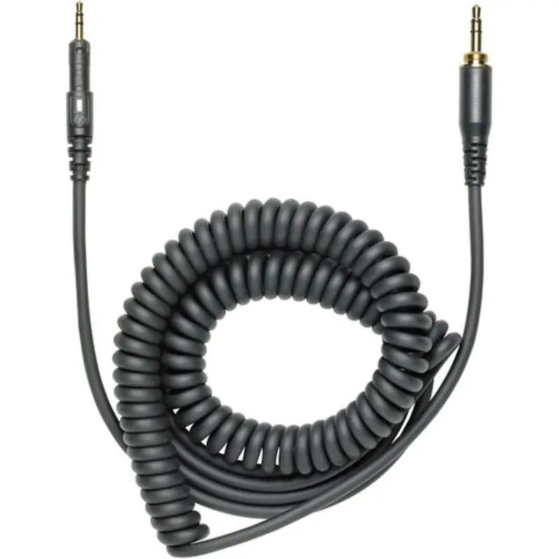 Audio-Technica HP-CC Cable for ATH-M40x and ATH-M50x Headphones | Black, Coiled