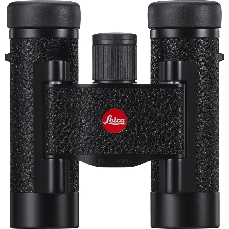 Leica 8x20 Ultravid Blackline Binoculars | Black with Black Leather