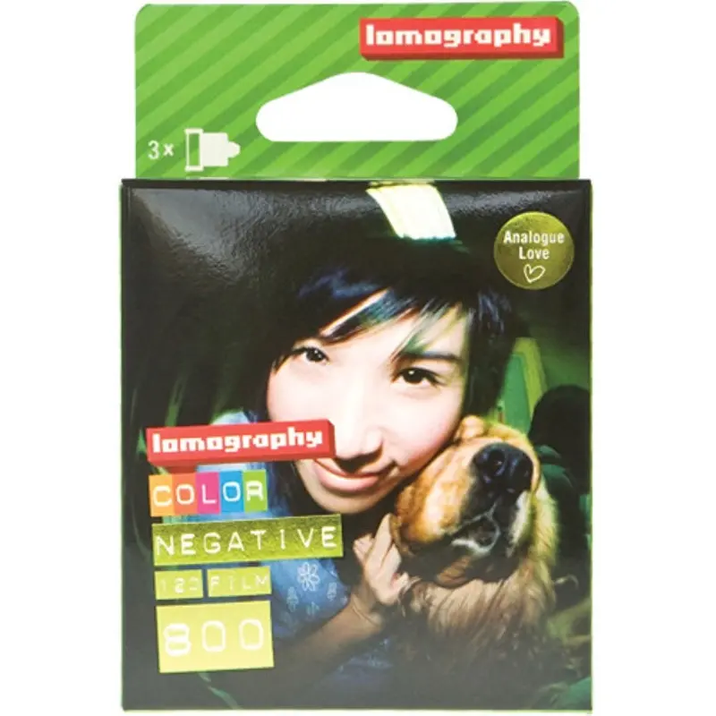 Lomography 800 Color Negative Film | 120 Roll Film, 3 Pack