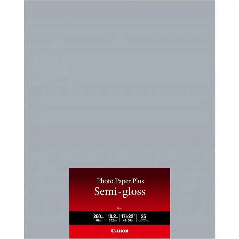 Canon SG-201 Photo Paper Plus Semi-Gloss | 17" x 22", 25 Sheets