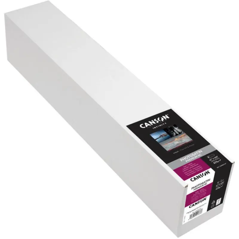 Canson Infinity PhotoSatin Premium RC 270 Archival Photo Inkjet Paper | 17" x 100' Roll