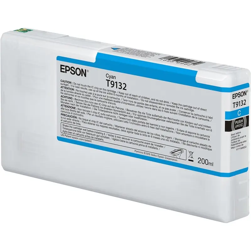 Epson T9132 UltraChrome HDX Cyan Ink Cartridge | 200 mL