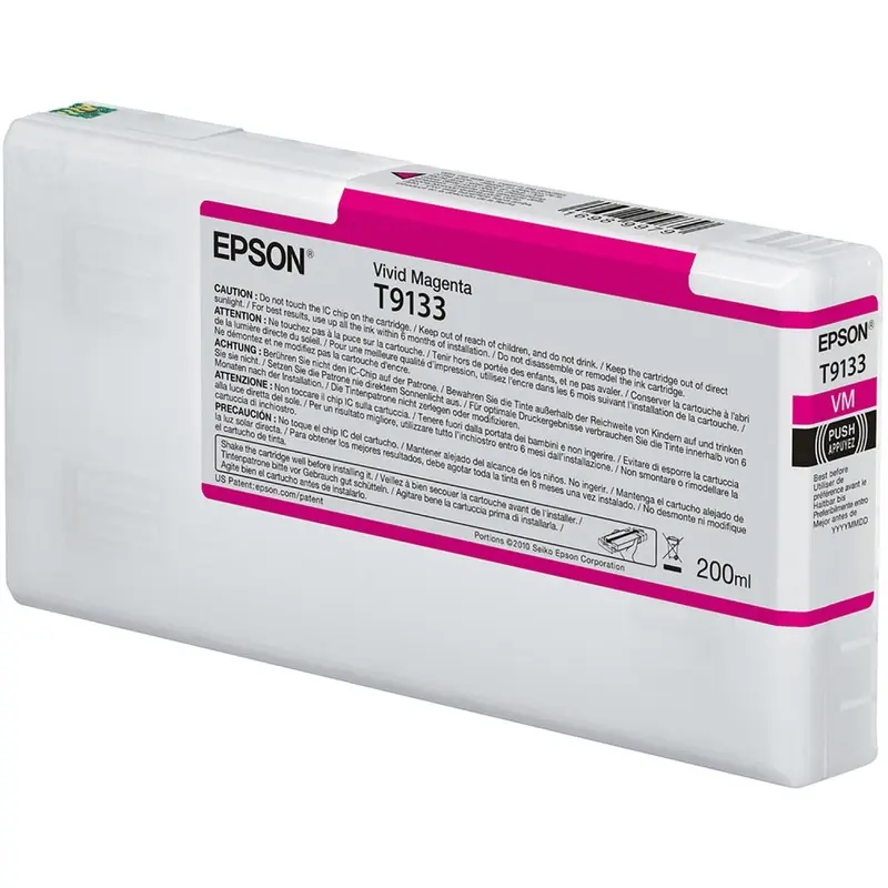 Epson T9133 UltraChrome HDX Vivid Magenta Ink Cartridge | 200 mL