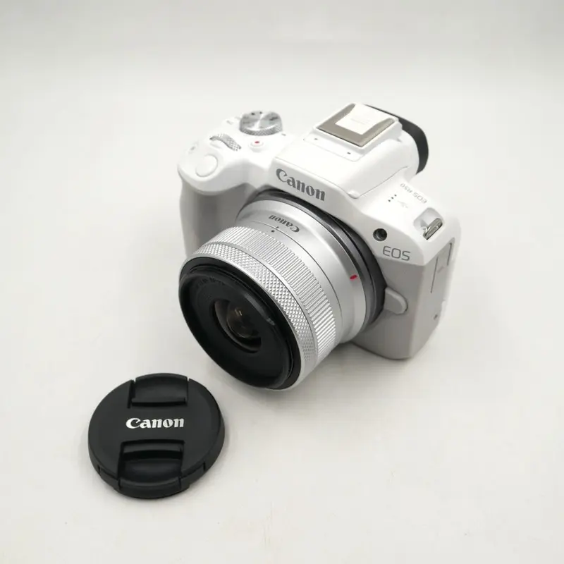 Canon EOS R50 Mirrorless Camera with 18-45mm Lens | White **OPEN BOX**