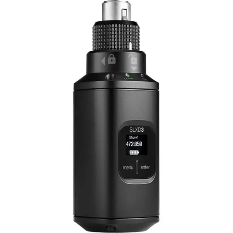 Shure SLXD3 Digital Plug-On XLR Transmitter | G58: 470 to 514 MHz