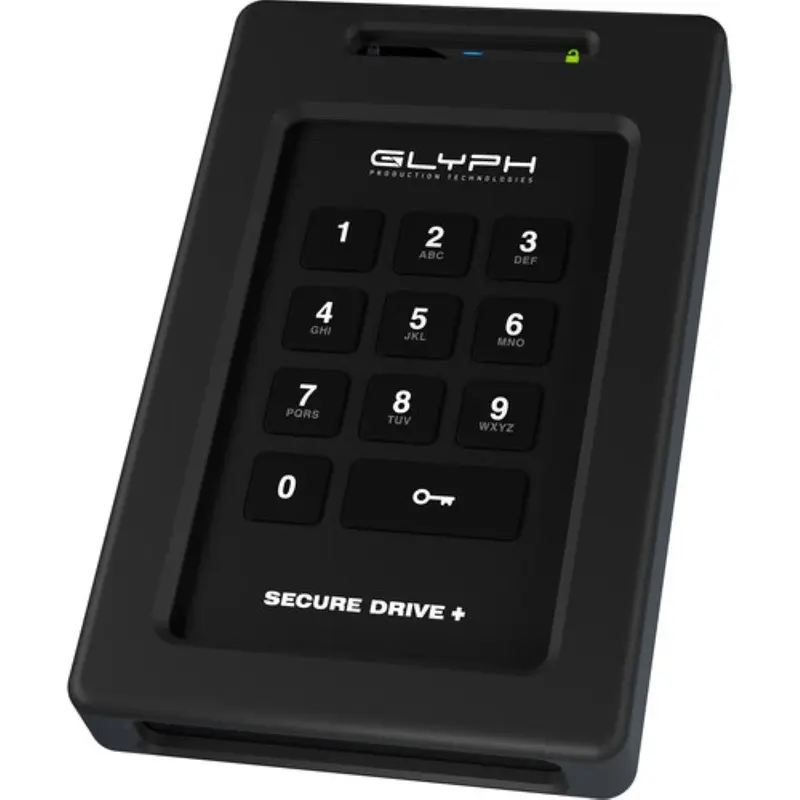 Glyph Technologies 5TB SecureDrive+ Professional External Hard Disk Drive with Keypad