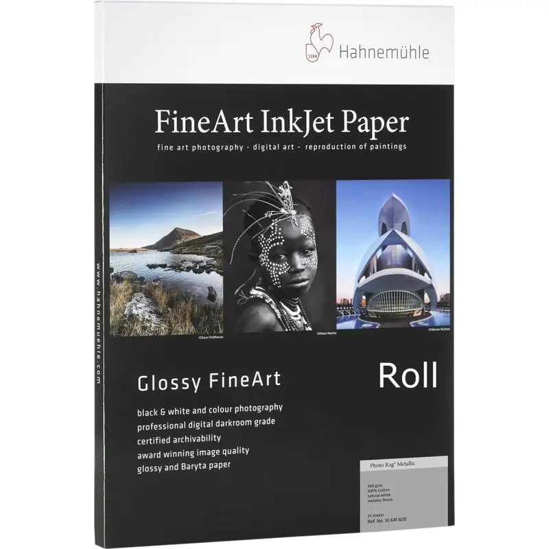 Hahnemuhle Photo Rag Metallic Paper | 36" x 39' Roll