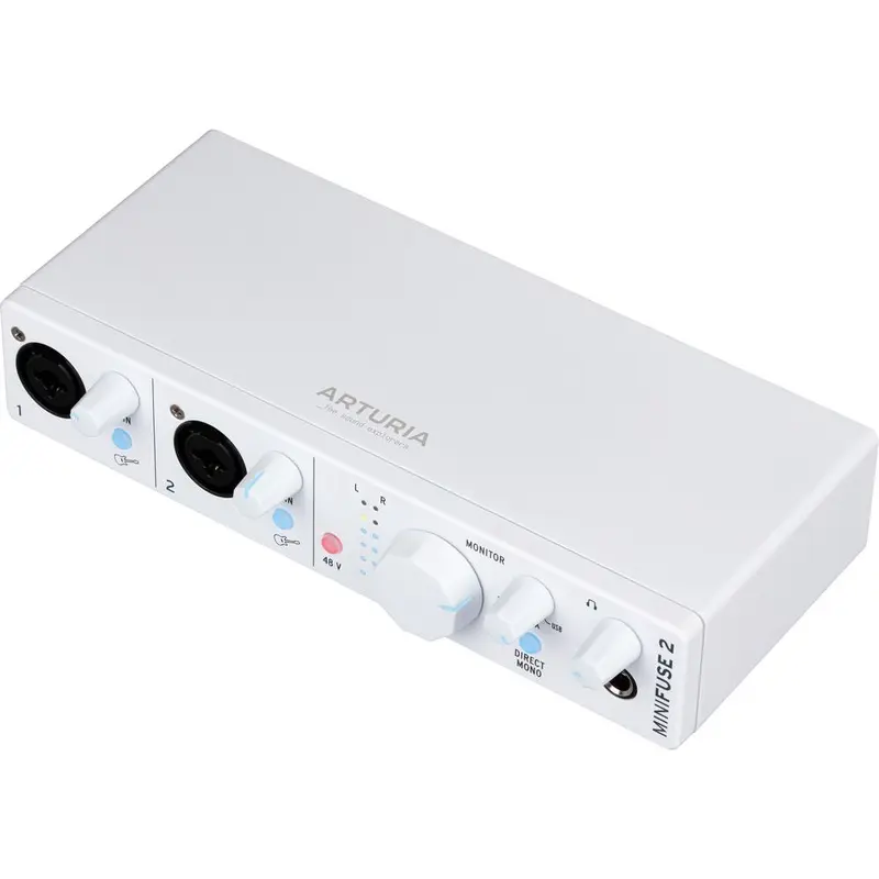 Arturia MiniFuse 2 Portable 2x2 USB Type-C Audio/MIDI Interface | White