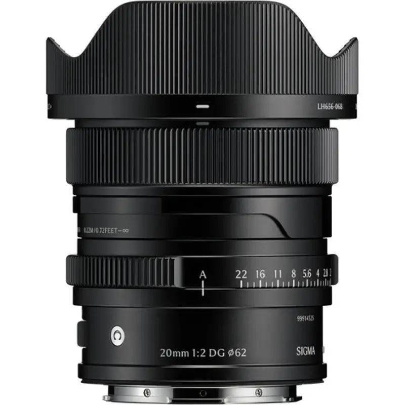 Sigma 20mm f/2 DG Contemporary Lens | L-Mount, Black
