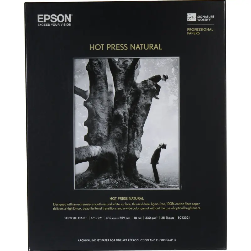 Epson Hot Press Natural Paper | 13 x 19", 25Sheets