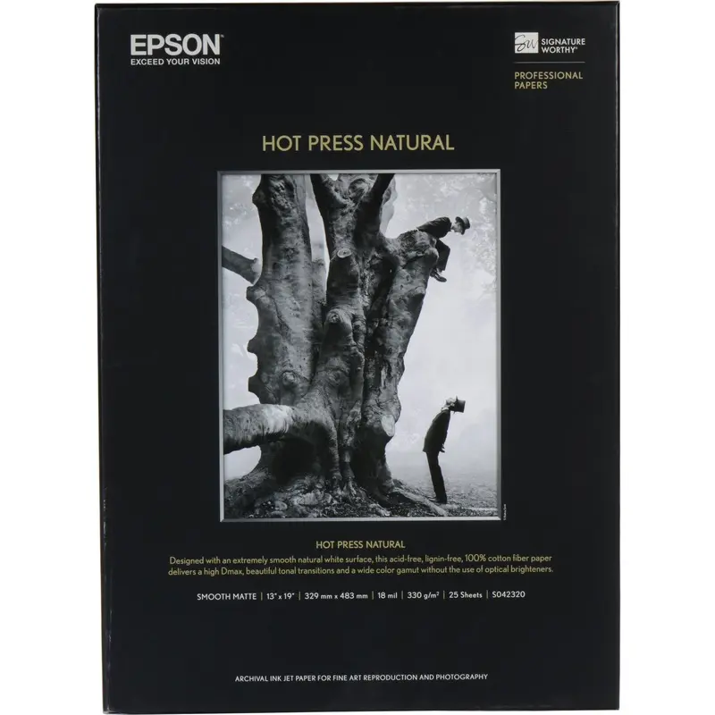 Epson Hot Press Natural Paper | 17 x 22", 25Sheets
