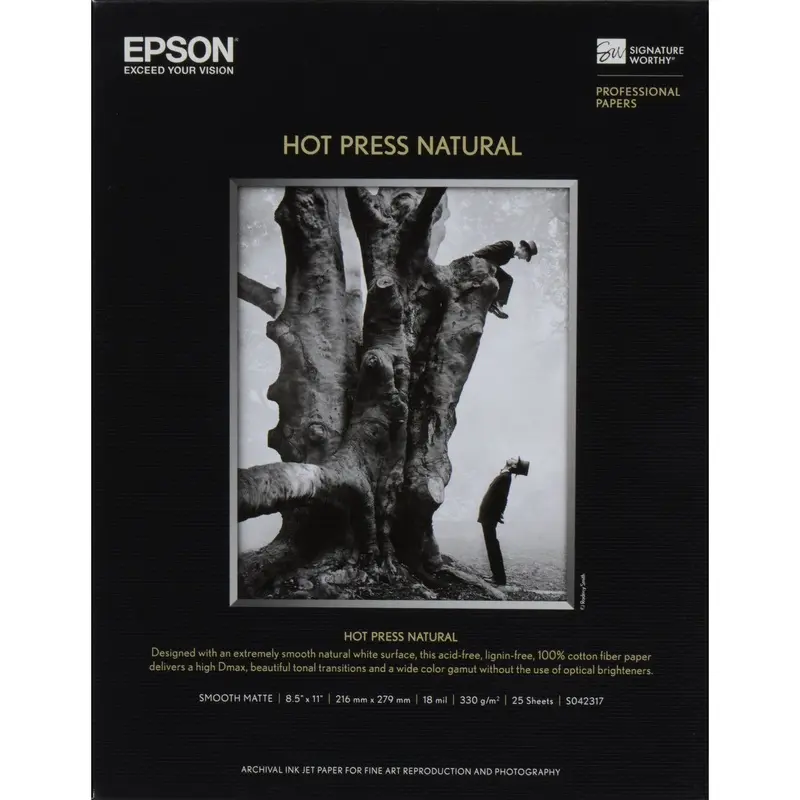 Epson Hot Press Natural Paper | 8.5 x 11", 25Sheets