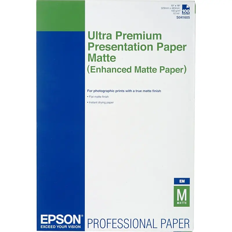 Epson Ultra Premium Presentation Paper Matte | 13 x 19", 100Sheets
