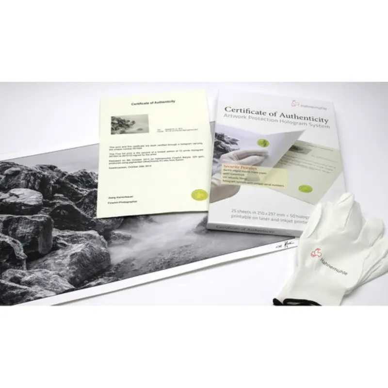 Hahnemhle Certificate of Authenticity & Hologram System