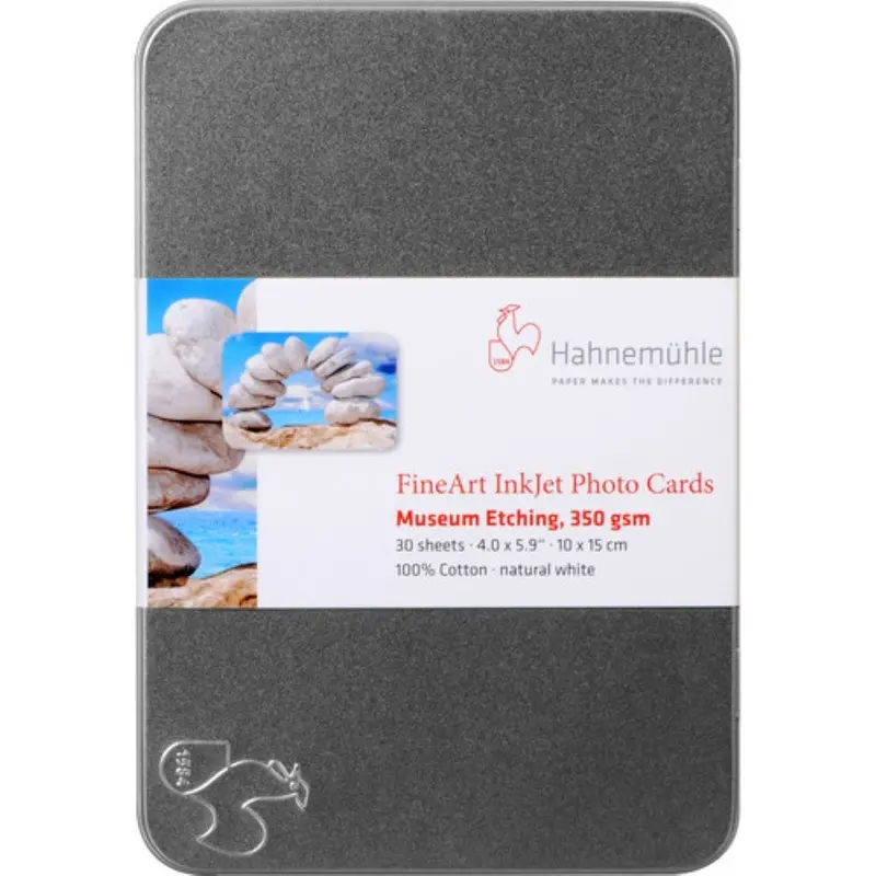 Hahnemhle Museum Etching Paper with Tin Box | 4 x 6", 30 Sheets