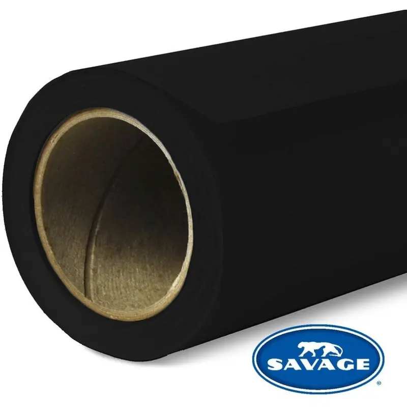 Savage Widetone Seamless Background Paper | 53" x 18',  #20 Black