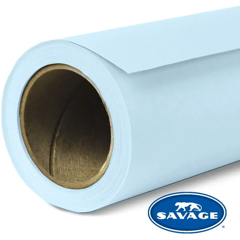 Savage Widetone Seamless Background Paper | 53" x 18', #41 Blue Mist