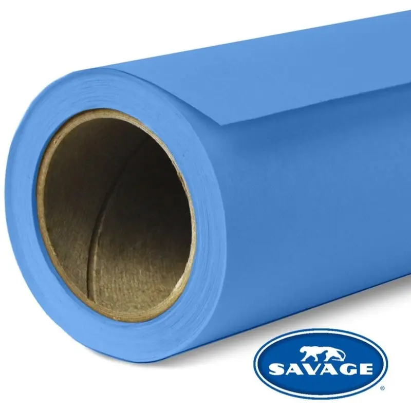 Savage Widetone Seamless Background Paper | 53" x 18', #58 Studio Blue