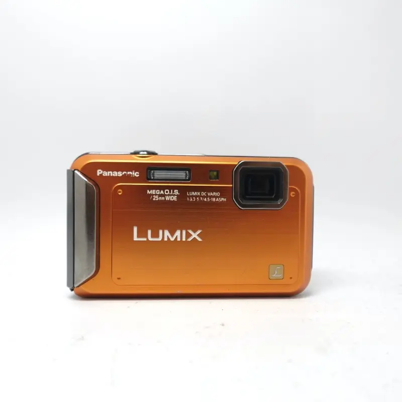 Used Panasonic Lumix DMC-TS20 Digital Point and Shoot Camera | Orange | U9