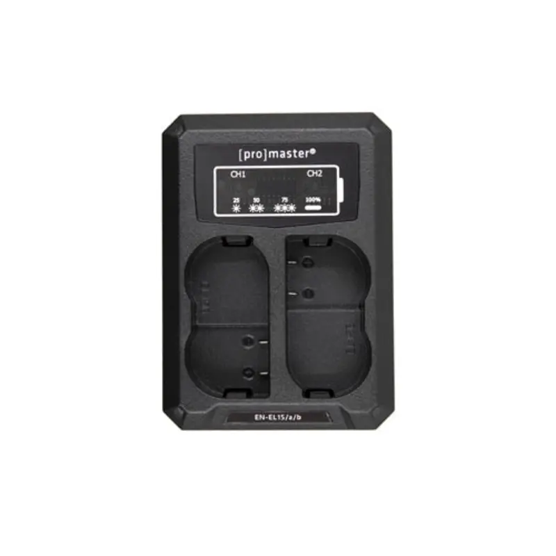 Promaster Dually Charger | USB for Nikon EN-EL15, EN-EL15a, EN-EL15b