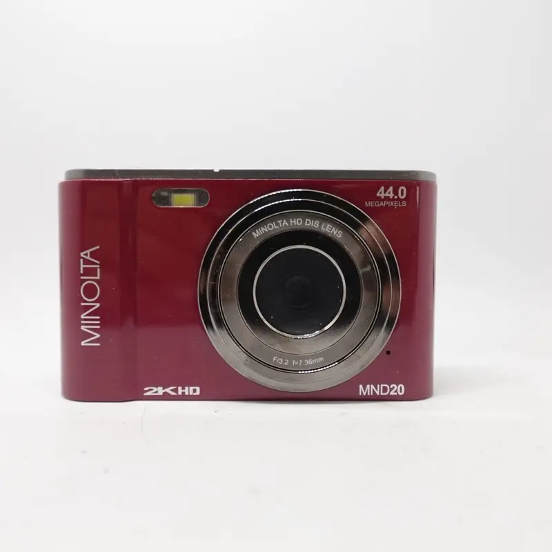Used Minolta MND20 Digital Point and Shoot Camera | Red | U9+