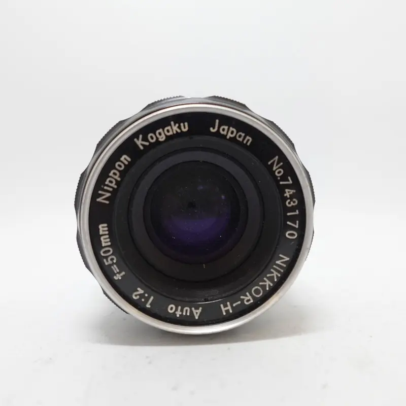 Used Nippon Kogaku Nikkor-H Auto 50mm f/2 F Mount SLR Lens | Black | U9