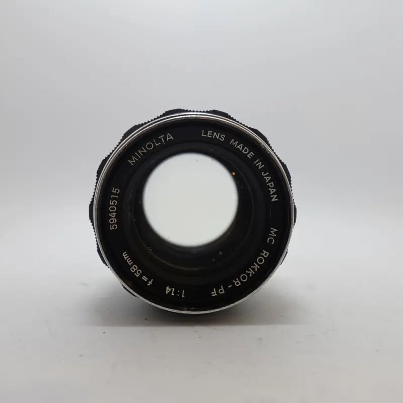 Used Minolta MC Rokkor-PF 58mm f/1.4 SLR Lens | Black | U8