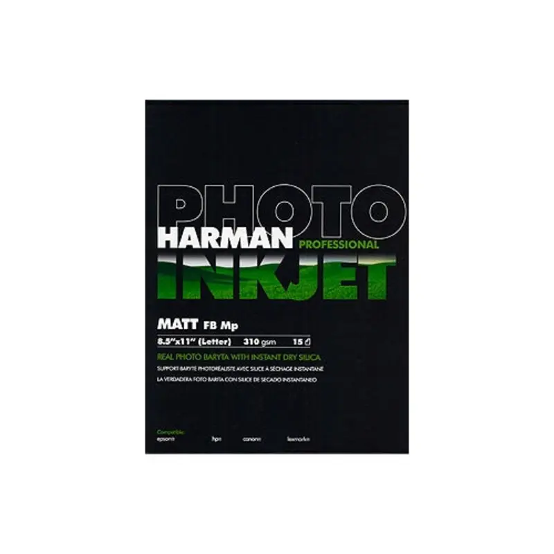 Harman Photo Matte FB Mp Printing Paper for Inkjet | 11 x 17", B, 15 Sheets