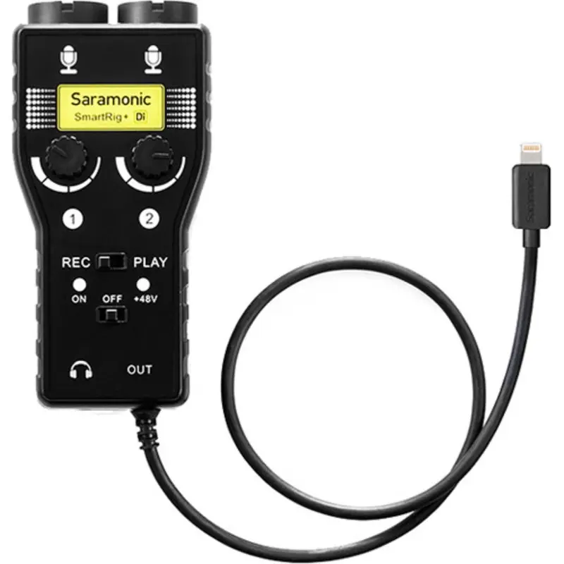 Saramonic SmartRig+ Di, Two-Channel Mic and Guitar Interface with Lightning Connector