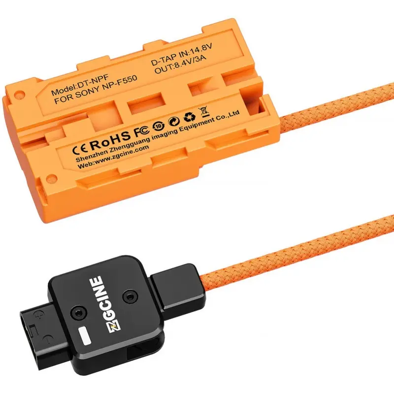 ZGCINE D-Tap to Sony L-Series Dummy Battery with Braided Wire 60cm