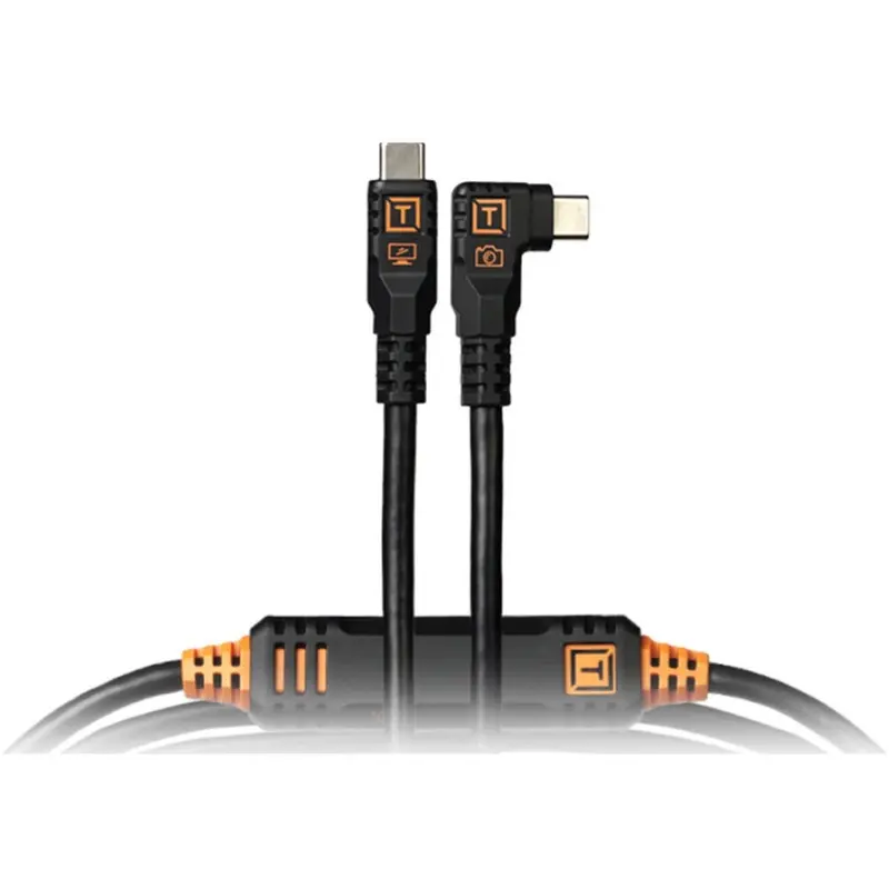 Tether Tools TetherPro Optima USB-C Cable (15'/4.6m, Right-Angle)