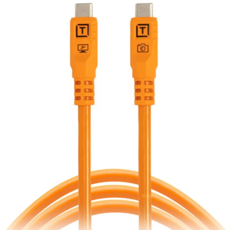 Tether Tools TetherPro Optima USB-C Cable (6'/1.8m, High-Visibility Orange)